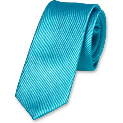 Afbeelding van E.L. Cravatte Kinderstropdas Turquoise 100% Zijde