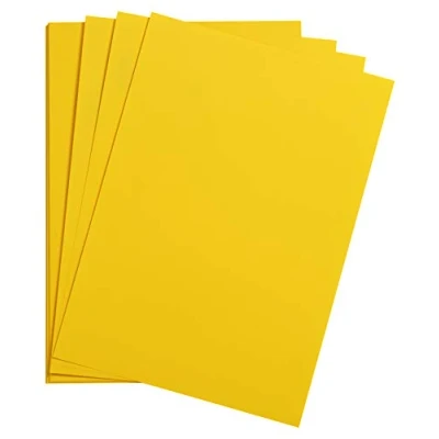 Afbeelding van Clairefontaine Ref 975253C Maya glad gekleurde tekenkaart (verpakking van 25 vellen) 185gsm A4 (29,7 x 21cm) zongele kleur diepgeverfd, zuurvrij, pH neutraal