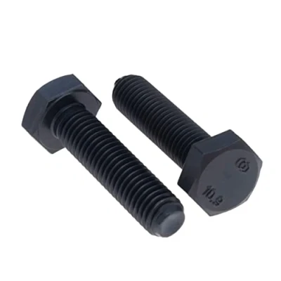Afbeelding van M10x30 Zeskantbouten, metrische, zwart, dopschroeven met hoge treksterkte Geschikt voor metalen constructiewerk, automobielmachines, doe het zelf, HT staal Class 10.9 DIN933 10mm x 30mm (Pack of 10)