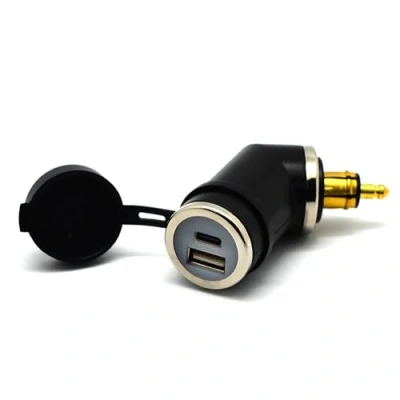 Afbeelding van Cliff Top 36W PD USB C en QC 3.0 motorfiets DIN (Hella) oplader, compatibel met BMW motoren (korthoekig)