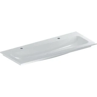 Afbeelding van Geberit iCon Light meubelwastafel slim rim wit (120 x 48 cm) 2x 1