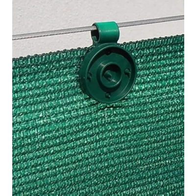 Afbeelding van Bevestigingsclips voor zichtscherm net UV behandeld 20 Stuks, Kleur Groen