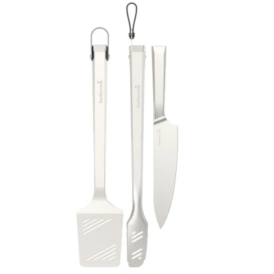 Afbeelding van Barbecook Premium set met spatel, chef mes en tang grillbestek
