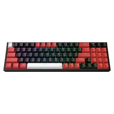 Afbeelding van Redragon K628 Pro 75% draadloos RGB gamingtoetsenbord met 3 modi, 78 toetsen, hot swap compatibel compact mechanisch toetsenbord, rode schakelaar