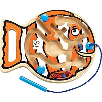Afbeelding van Hape E1700 Go Fish Magnetic Wooden Maze