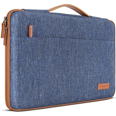 Afbeelding van DOMISO 13 inch Waterdichte Laptophoes Laptoptas Notebooktas Computer Aktetas Draagtas voor 12 13&quot; Laptop/13&quot; MacBook Air Retina 2018/12.9&quot; iPad Pro 2016 2017/13.5&quot; Surface,donkergrijs, Blauw