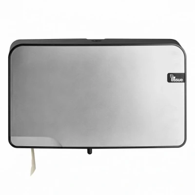 Afbeelding van E Tissue Mini Duo Jumbo Toiletrolhouder Zilver