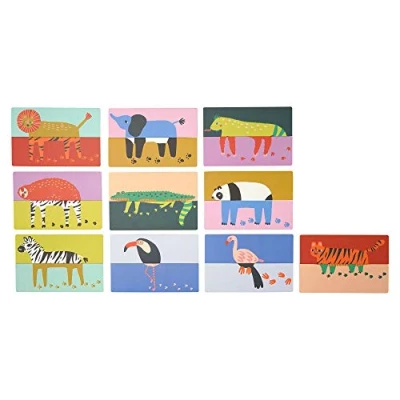 Afbeelding van Manhattan Toy 160240 Poten &amp; Klauwen 20 Stuk Mix and Match Dieren Speelset en Peuter Geheugenspel, Multicolour