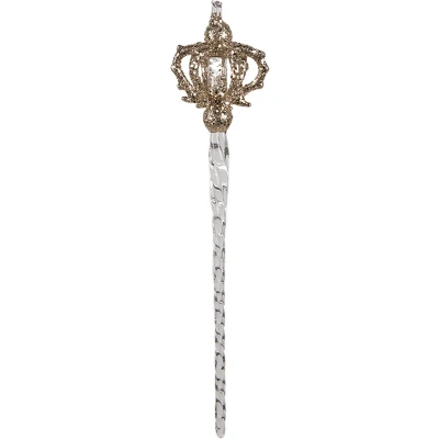 Afbeelding van Clayre &amp; Eef Kersthanger Ijspegel 20 cm Goudkleurig Glas Kerstboomversiering
