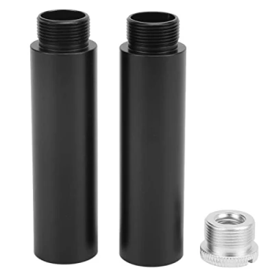 Afbeelding van Mic Stand Verlengbuis, 2 Stuks Houder Verlengstuk Set, 5/8 &quot;Vrouwelijk Naar 5/8&quot; Mannelijke Microfoon Verlengpijp, Met 3/8&quot; Vrouwelijk Schroefdraad Adapter