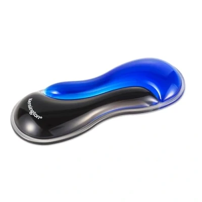 Afbeelding van Kensington Slim Duo Gel Polssteun voor Muis en Trackball, 192 x 72 22mm, Ergonomische Pijn Ongemak, Compatibel met Compacte Muizen Trackballs, Zwart/Blauw (K62439WW)
