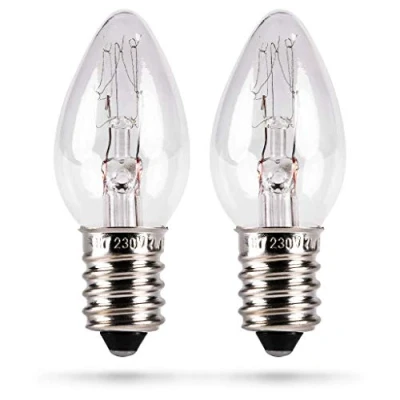 Afbeelding van HEITECH reservelamp, 2 stuks, 7 W, E14, reservelamp voor oriëntatielicht, zoutsteenlamp, zoutlamp, naaimachine, vitrine