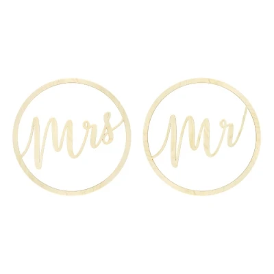 Afbeelding van Partydeco Hangende decoratie Mr / Mrs