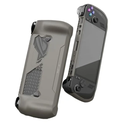 Afbeelding van Skull &amp; Co. GripCase Ally for ROG X: A Soft Protective Case with Textured Grips Full Protection and Stand, Shock Absorption Non Slip Anti Scratch Cover Design Coyote Gray