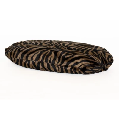 Afbeelding van Hondenkussen Ovaal zebra bruin 65x45x15 cm Polyestervezels