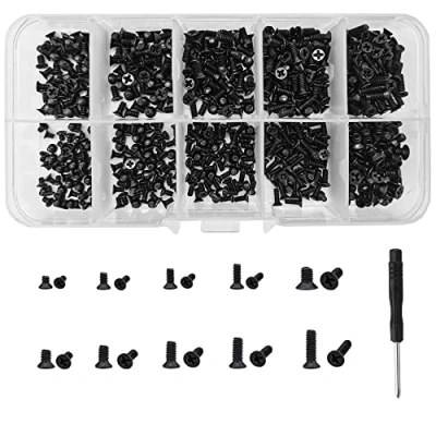 Afbeelding van Computer Schroef 600 Stuks M2 M2,5 M3 Schroeven Kit Elektronische Reparatie Platte Hoofd, Assortiment Kit, Harde Schijf Fan Case Moederbord Zwart