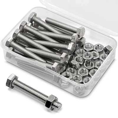 Afbeelding van M6 * 50mm 20 Stuks 304 Roestvrijstalen Zeskantbouten Bouten en Moeren Set, Machineschroeven