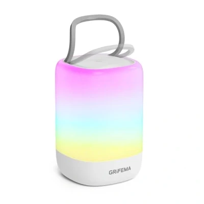 Afbeelding van GRIFEMA Oplaadbaar nachtlampje, LED Touch Nachtkastlamp, RGB kleurverandering, dimbare bedlamp met 15H batterij, USB C opladen, timer, draagbaar voor slaapkamer, kinderkamer, camping, GD104