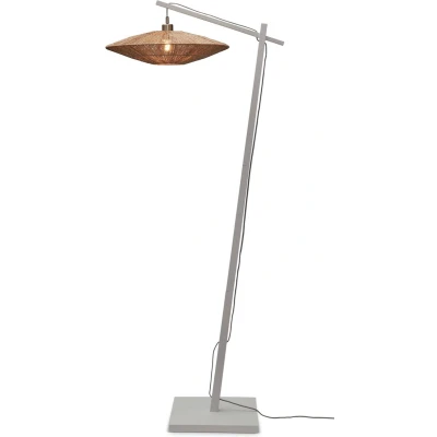 Afbeelding van Good&amp;Mojo Vloerlamp Iguazu Bamboe Large Wit Naturel 78x55x176cm