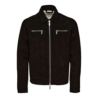 Afbeelding van Selected Homme Slharchive NOOS Leren jas, Heren, Maat: Small, Black