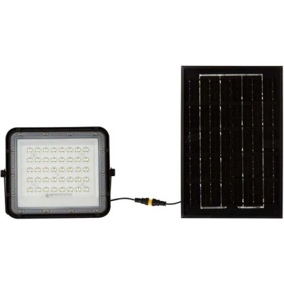Afbeelding van V TAC VT 40W Zwarte Solar Schijnwerper 6W IP65 400 Lumen 4000K
