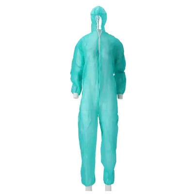 Afbeelding van Overalls CMT Coverall PP Non Woven met Ritssluiting Groen Maat L