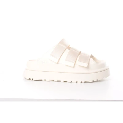 Afbeelding van UGG dames slippers Goldenglow slide in wit rubber