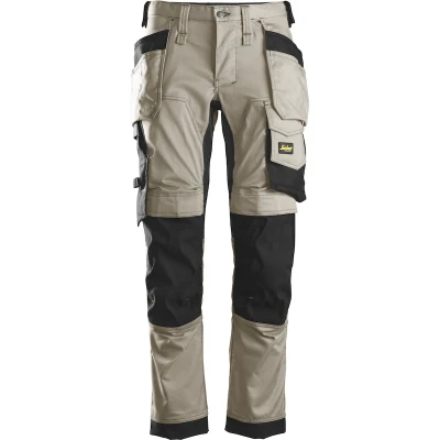 Afbeelding van Snickers 6241 AllroundWork, Stretch Werkbroek met Holsterzakken Khaki/Zwart