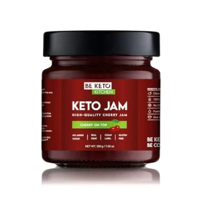 Afbeelding van BE KETO JAM KERS ON TOP 200g Ketogeen Koolhydraatarm
