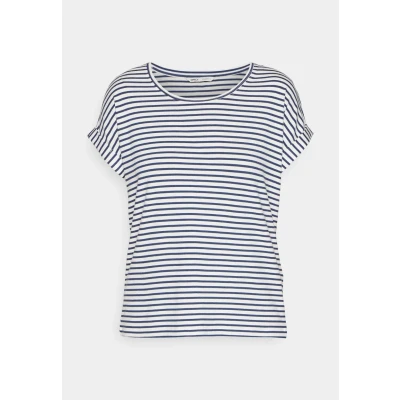 Afbeelding van ONLY Onlmoster Stripe O NECK Tshirt print, Dames, Maat: XS, Cloud dancer stripes/naval academy