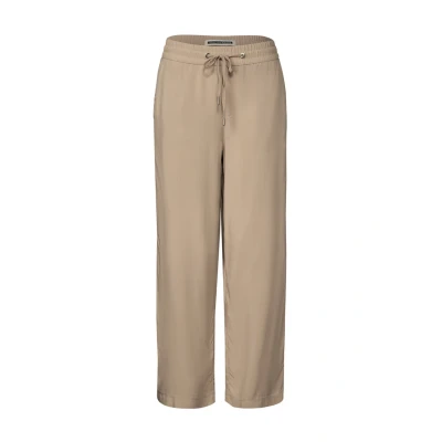 Afbeelding van Street One WIDE LEG Broek, Dames, Maat: 36x26, Beige