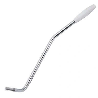 Afbeelding van Musiclily Pro UNF #10 32 4,8mm Schroefdraad in Staal Tremolo Arm voor Strat stijl Elektrische Gitaar, Chroom met Witte Punt