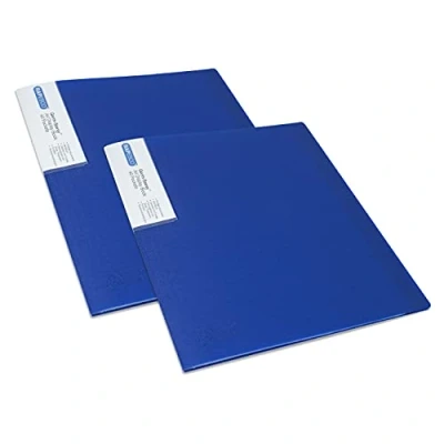 Afbeelding van Rapesco 1675 Germ Savvy Antibacterieel, A4 Showmap met 40 Insteektassen, Blauw, 2 Mappen