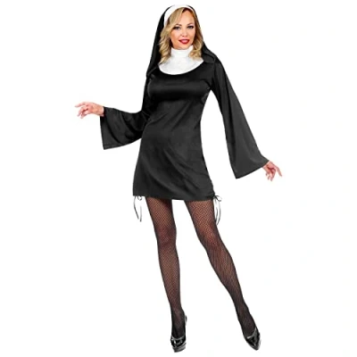 Afbeelding van Widmann Kostuum Non, jurk, kap, zus, klooster, kerk, carnaval, themafeest
