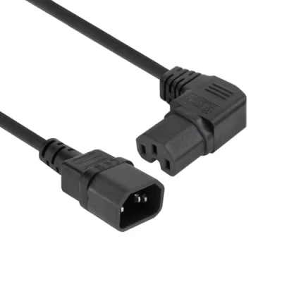 Afbeelding van ACT Netsnoer C14 C15 (haaks rechts) IEC60320 zwart 2 m