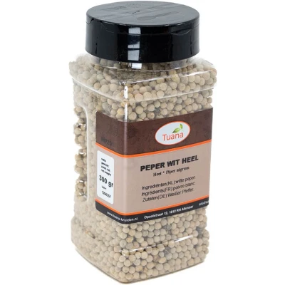 Afbeelding van Tuana Kruiden Peper Wit Heel Strooibus 150 Gram MP0208
