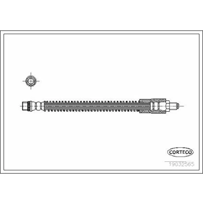 Afbeelding van CORTECO 19032565 Remslang Achteras 410mm OPEL: Movano A Van (X70) 2.8 DTi, 2.2 1.9 2.5 3.0 D 1999 2001