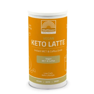 Afbeelding van Mattisson Vegan keto latte instant MCT &amp; coffee drink 200 g