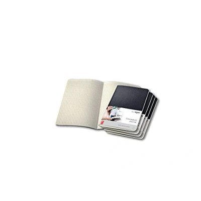 Afbeelding van SIGEL CO864 notitieboek zwart, ca. A6, 64 pagina&#039;s geruit, van duurzaam papier, Conceptum 5 pack