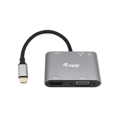 Afbeelding van Dock USB C &gt;HDMI,VGA/USB3.0,100WPD,AUX,4K60Hz 0.15m sw