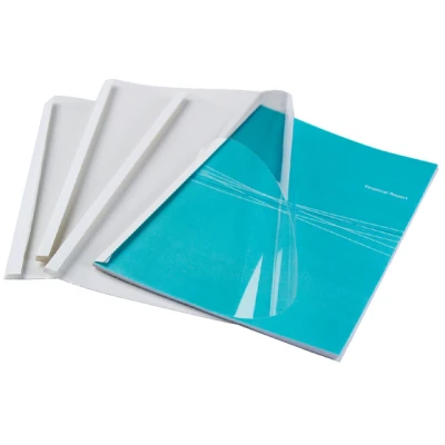 Afbeelding van Thermische omslag GBC A4 3mm transparant/wit 100stuks