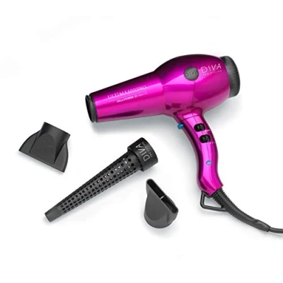 Afbeelding van DIVA Pro Styling Ultima 5000 Föhn 2200W, 4 warmte en 2 snelheden True Cold Shot, roze