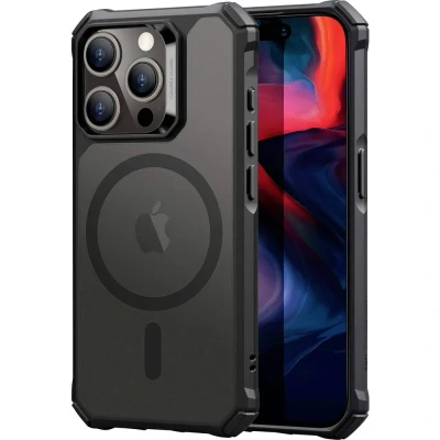 Afbeelding van ESR Air Armor HaloLock Case Backcover Apple iPhone 15 Pro Max Zwart MagSafe compatible