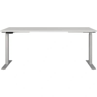 Afbeelding van Germania bureau 7909 583, in lichtgrijs/zilver, EL. hoogte verstelbaar, 180 x 120 80 cm (b h d)