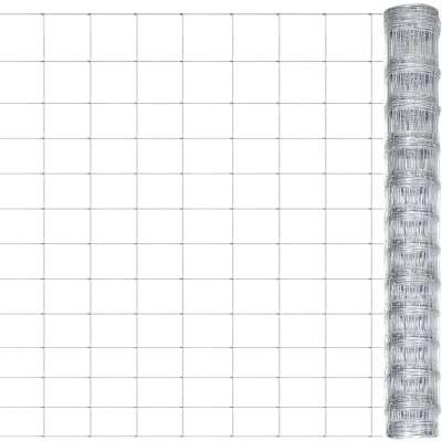 Afbeelding van vidaXL Tuinhek 50x1,25 m gegalvaniseerd staal zilverkleurig