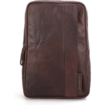 Afbeelding van Spikes &amp; Sparrow Medium Schoudertas / Crossbody Tas Leer Bronco Bruin