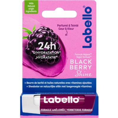 Afbeelding van 4x Labello Lippenbalsem Blister Blackberry Shine