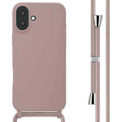 Afbeelding van Apple iPhone 16 Plus Hoesje Siliconen en TPU (zacht) imoshion Softcase/Koordhoesje/Backcover Roze Telefoonhoesje