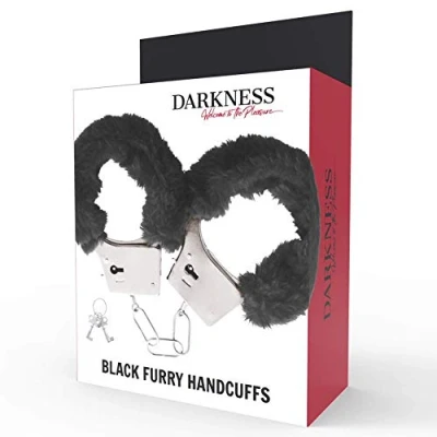 Afbeelding van Darkness Pleasure Furry Handcuffs Handboeien Zwart