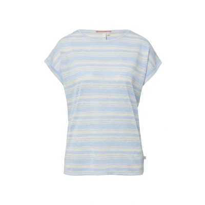 Afbeelding van QS Ringel AUS MIX Tshirt print, Dames, Maat: Small, Hellblau